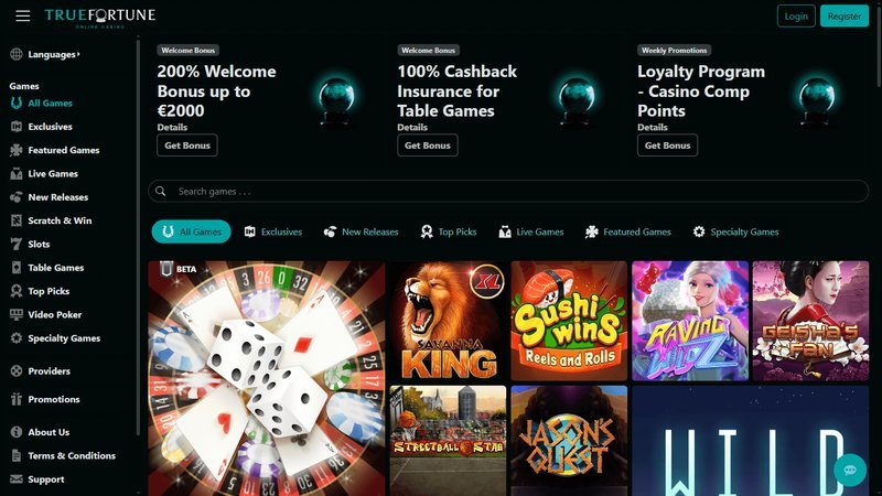 True Fortune Casino in the UK: A Trustworthy Online Gaming Experience - overview